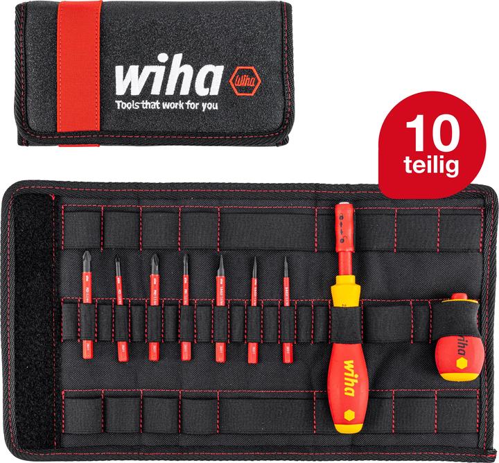 Actual product image Wiha Screwdriver and bit set (Phillipps cross recess (PH), Pozidriv cross recess (PZ), Slotted screws)