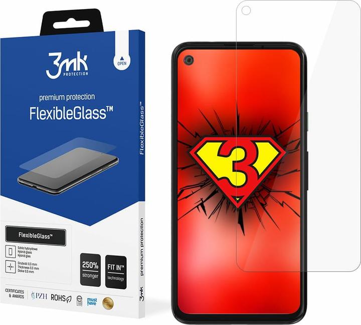 Actual product image 3MK hybrid glass Flexible 2.5D for Google Pixel 4a (1 Piece, Google Pixel 4a)