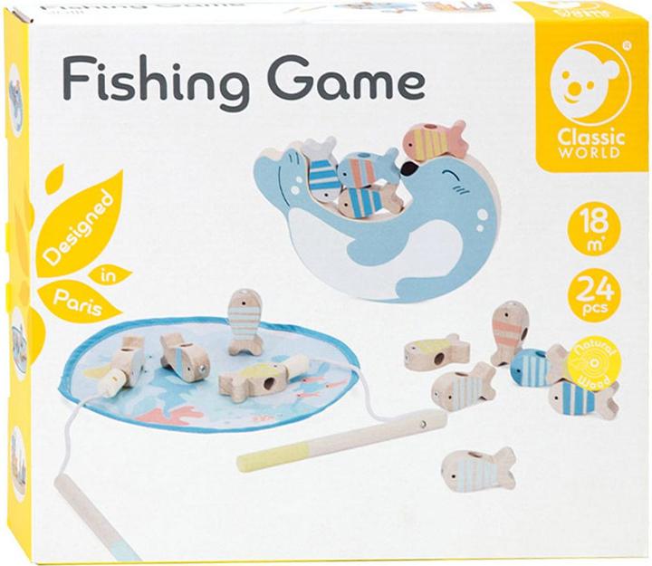 Actual product image Classic World Fishing game seal made of wood, 24pcs.