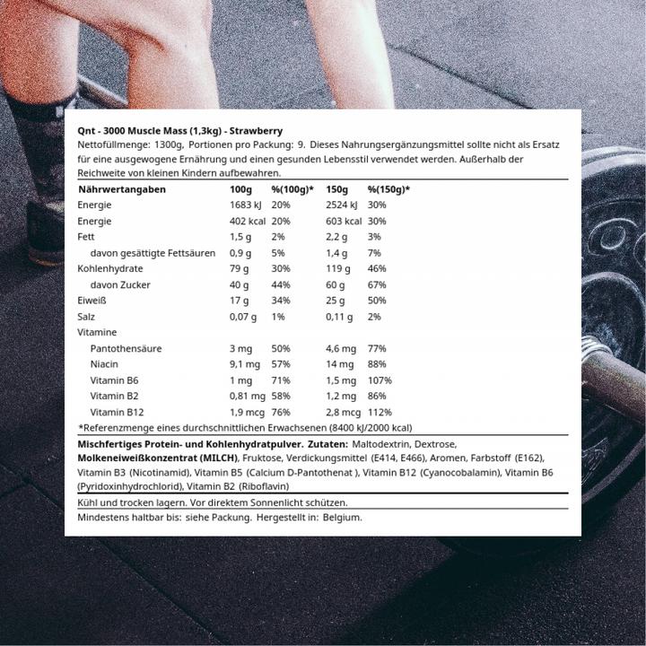 Immagine prodotto QNT 3000 Guadagno di massa muscolare 1,3 kg (Taglierina, 1 pz., 1300 g)