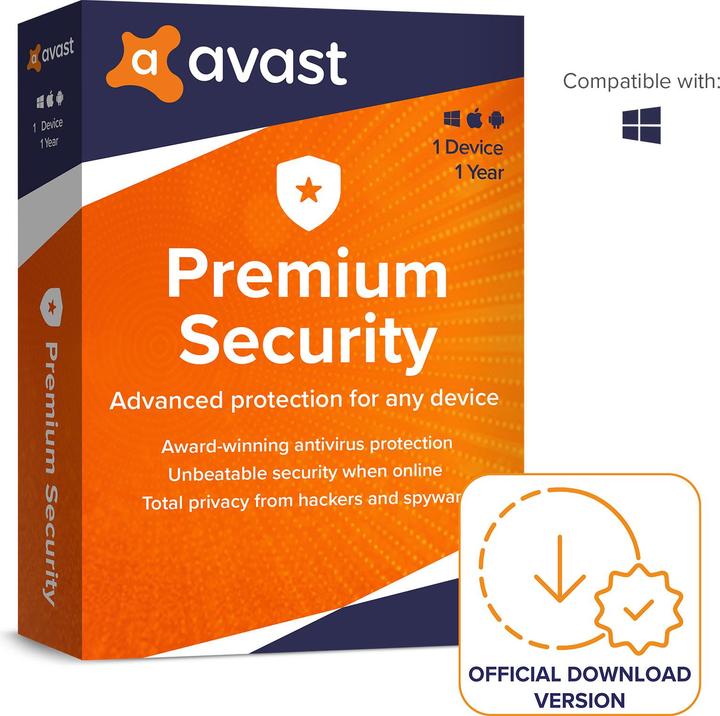 Immagine prodotto Avast Premium Security (1 Utente, 1 Dispositivi/Utenti, 12 mesi)