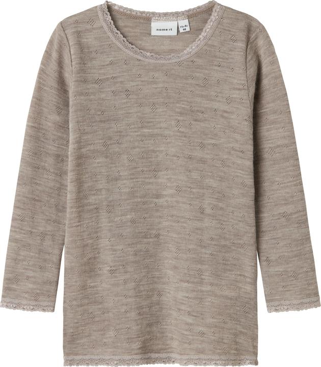 Name it Nmfwang Wool Needle Ls Top Solid Noos