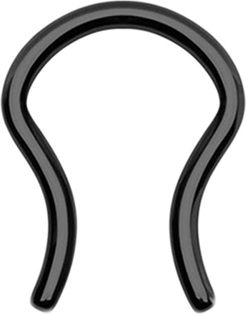 Produktbild Star Piercing Septum Ring schwarz mit Titanium Beschichtung (ohne Messing, Chirurgenstahl 316L)