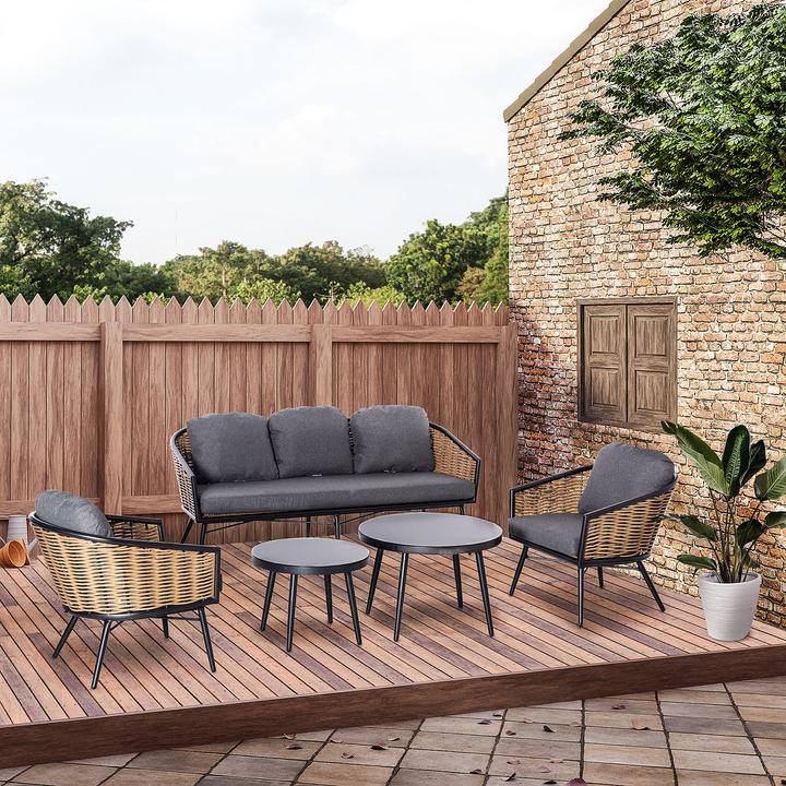 Produktbild Outsunny Gartenmöbel-Set mit geflecht Design