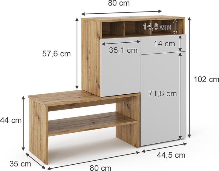 Image du produit Vicco Selena (125 x 35 x 102 cm)