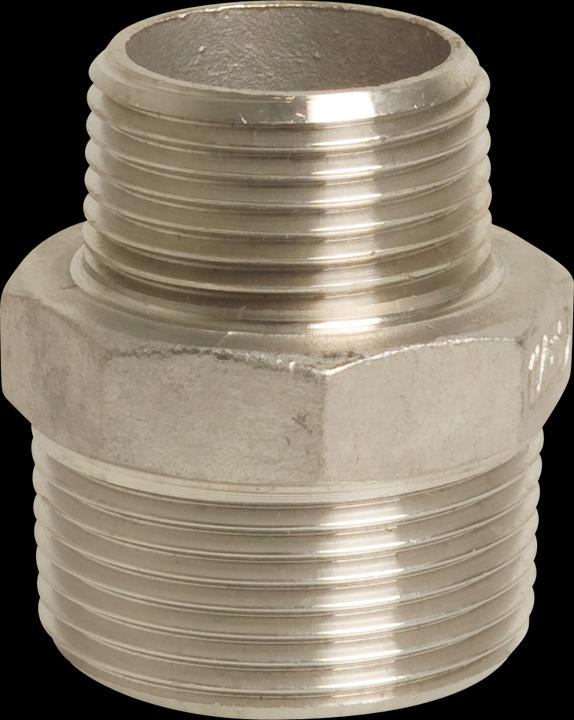 Actual product image Profec Nr. 245 Reduziernippel Edelstahl 316 1 1/2" x 3/4" Aussengewinde 16bar