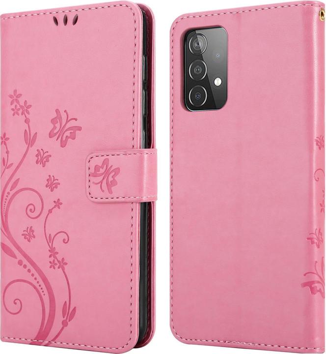 Produktbild Cadorabo Flower Book Hülle (Samsung Galaxy A52, Samsung Galaxy A52 5G, Samsung Galaxy A52s 5G)