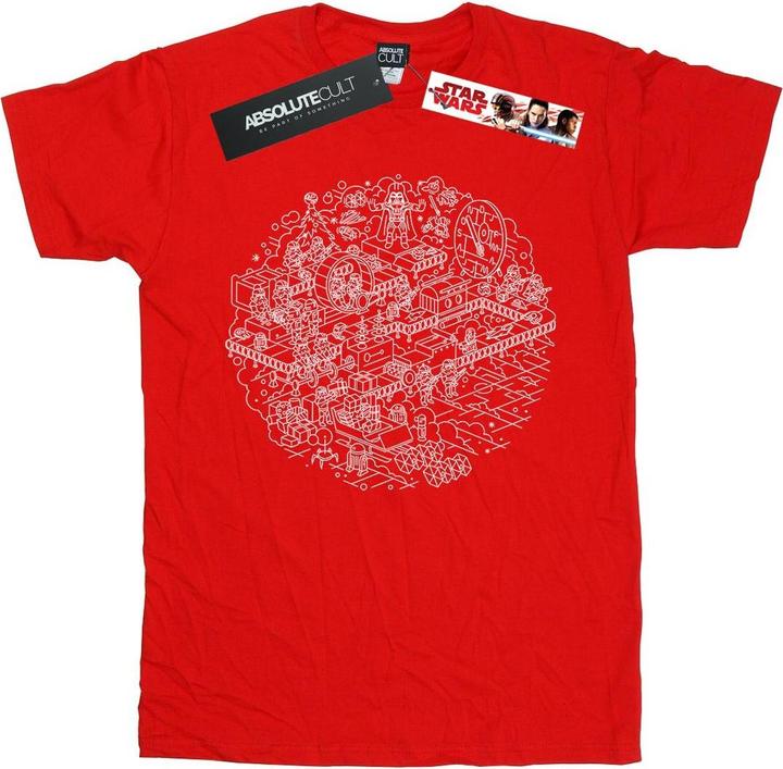 Actual product image Star Wars Mens Christmas Death Star T-Shirt (M)