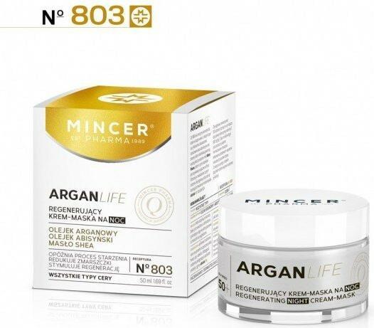 Actual product image Mincer Pharma Argan Life Regenerating Night Cream-Mask No.803 50Ml (50 ml, Night cream)