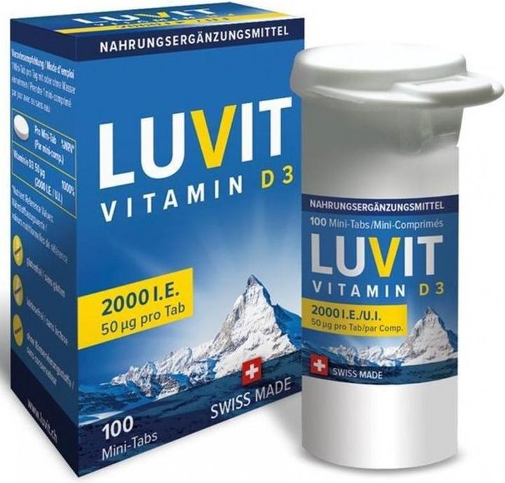 Actual product image Luvit Vitamin D3 Mini Tabs (100 Piece, Pills, 35 g)