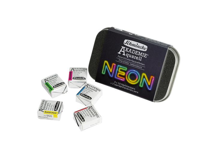 Produktbild Schmincke Aquarell Neon Akademie 5er Set 1/2 Näpfe (Neon, 5 ml)