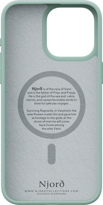 Actual product image Njord Hard Cover Fabric MagSafe Case Turquoise (Apple iPhone 15 Pro Max)