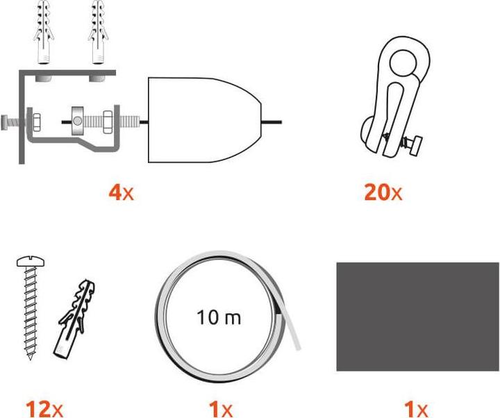 Image du produit Windhager Seilspannmarkiese Set (270 x 140 cm)