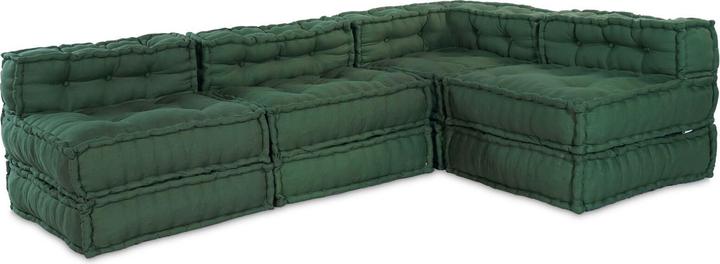 Image du produit VidaXL Modularer Pouf 4er Set Grüner Stoff