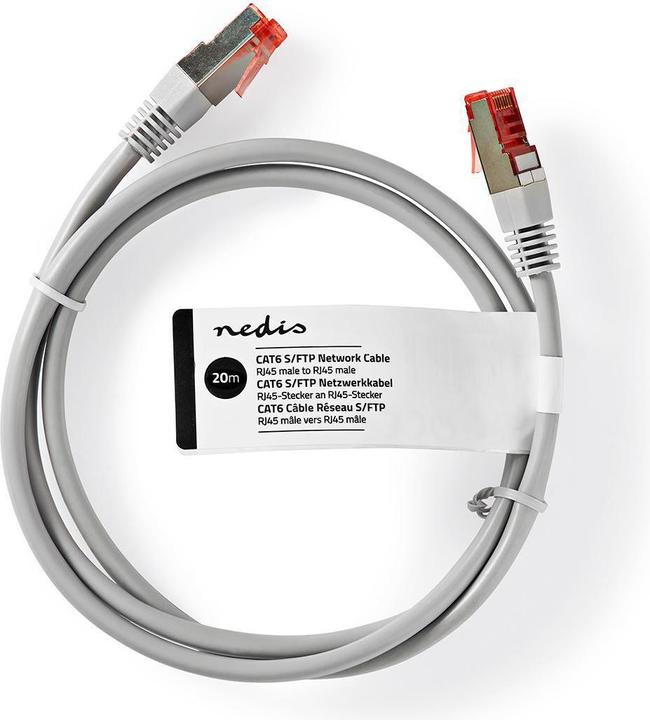 Immagine prodotto Nedis CCGT85221GY200. lunghezza cavo: 20 m, standard cavo: Cat6, schermatura cavo: S/FTP (S-STP) (S/FTP, CAT6, 20 m)