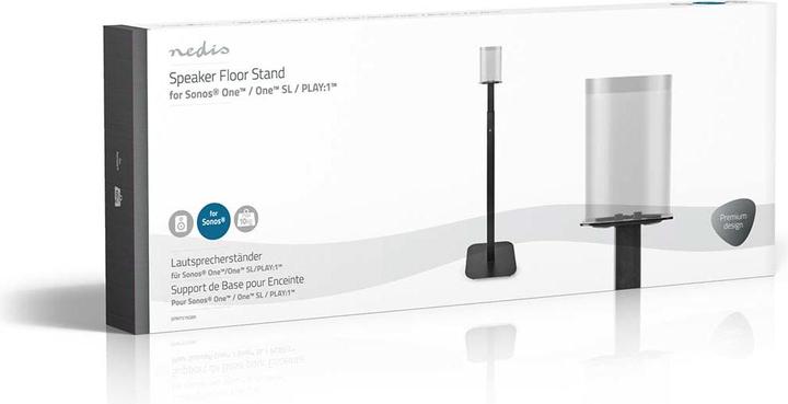 Actual product image Nedis Speaker holder | Sonos® One SL™ / Sonos® One™ / Sonos® PLAY:1™ | Stand | 10 kg | Höhenv (1 pcs., Stand, Height-adjustable)