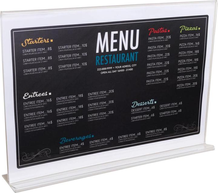 Actual product image Exacompta Gerader Tischaufsteller A4, horizontal, 302x60x210 mm (A4)