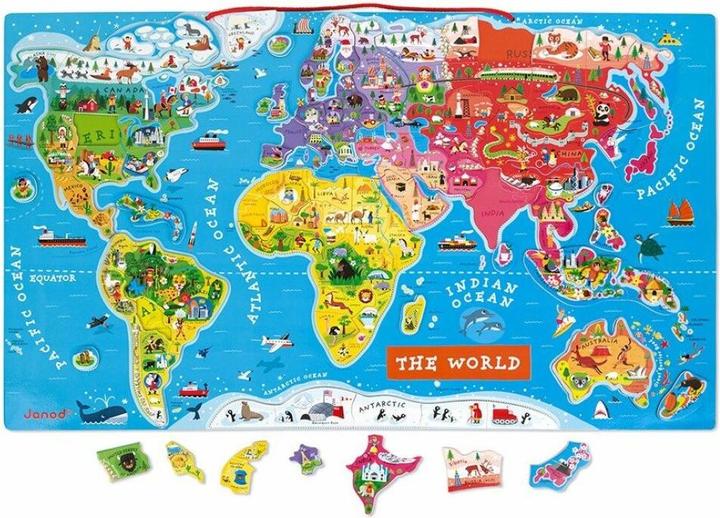 Produktbild Janod Magnetische Landkarte Die Welt (92 Teile)
