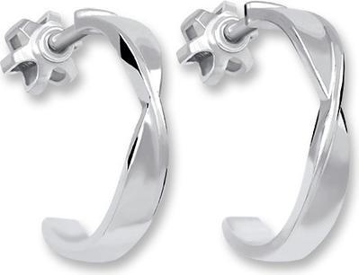 Brilio Fashion semicircular earrings made of white gold 231 001 00649 07