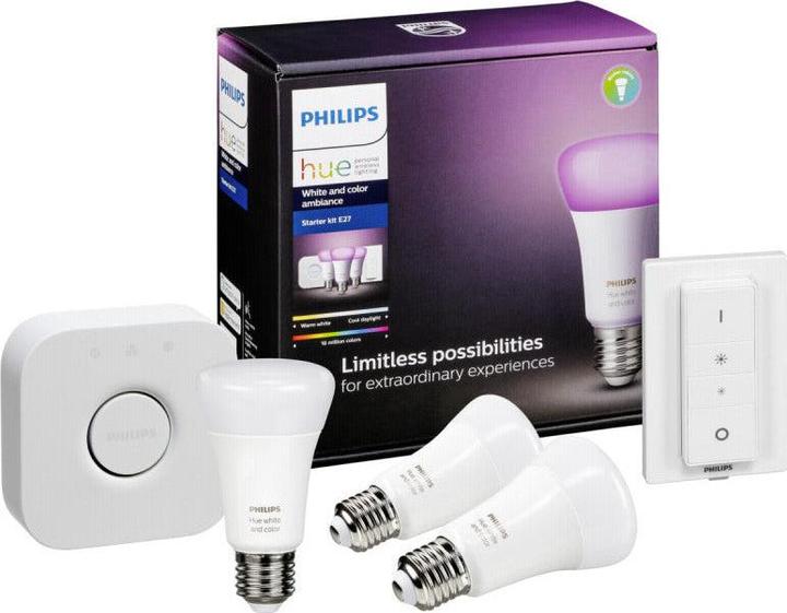 Immagine prodotto Philips Set iniziale di Hue White & Color Ambiance (E27, 10 W, 806 lm, 5 x, G)