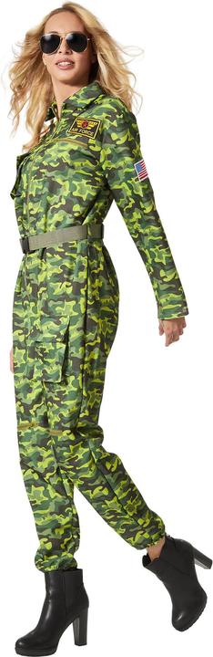 Produktbild tectake Damenkostüm Jet Fighter Pilot Camouflage (S)