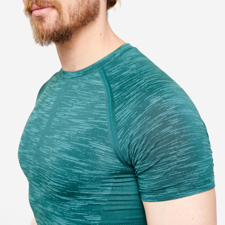Produktbild Domyos Kompressionsshirt Herren Rundhals - türkis (L)