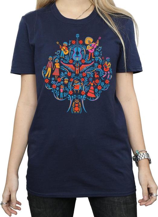 Actual product image Disney Womens/Ladies Coco Tree Pattern Cotton Boyfriend T-Shirt (S)