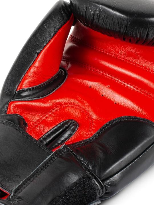 Actual product image Benlee Fighter Boxing Gloves Leather Black (10 OZ)