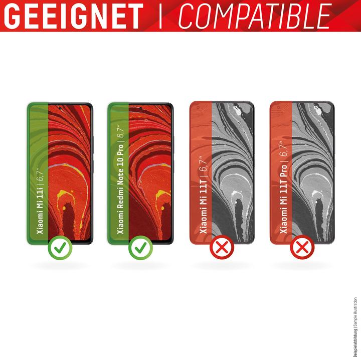 Immagine prodotto Displex Smart Glass, Displayschutzfolie (1 Pezzo/i, Xiaomi Redmi Nota 10 Pro, Xiaomi Mi 11i)