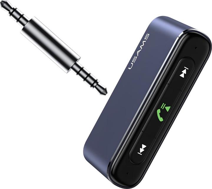 Immagine prodotto Usams Adattatore audio Bluetooth 5.0 - jack 3,5mm szarygrey SJ519JSQ01 US-SJ519 (Trasmettitore e ricevitore)