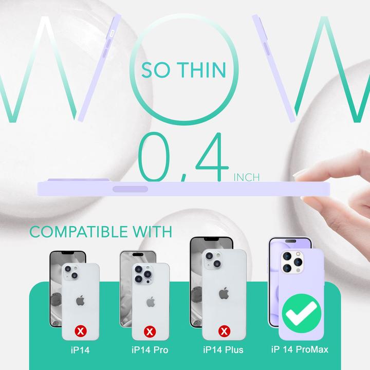 Actual product image Nalia Liquid silicone case with MagSafe function & 2x display protection glass (Apple iPhone 14 Pro Max)