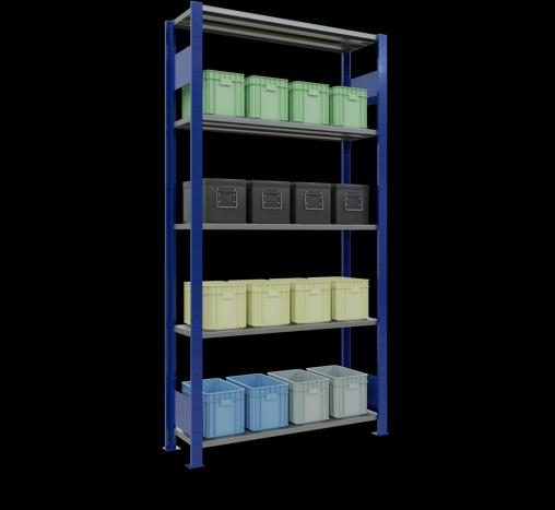 Produktbild Schulte Lagertechnik Stecksystem Grundregal MULTIplus150 mit Längenriegel