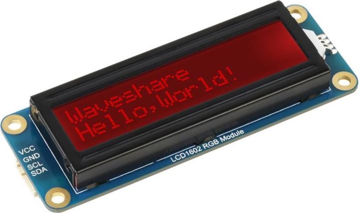 Immagine prodotto WaveShare LCD1602 Display LCD 16x2 I2C con retroilluminazione RGB