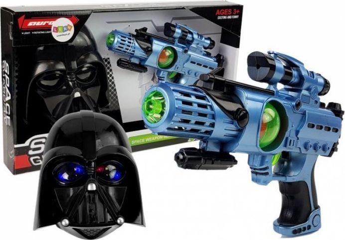 Actual product image Lean Toys Laserpistole + Weltraumkriegermaske