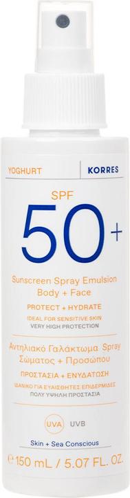 Immagine prodotto Korres Yoghurt Sunscreen Spray Emulsion Body + Face SPF 50+ (Spray solare, SPF 50+, 150 ml)