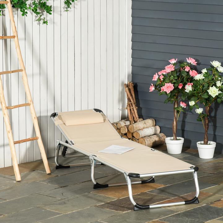 Actual product image Outsunny 5-stage adjustable garden lounger (80 cm)
