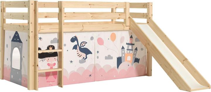 Actual product image Vipack Princess Sophie half-high bed with slide (90 x 200 cm)