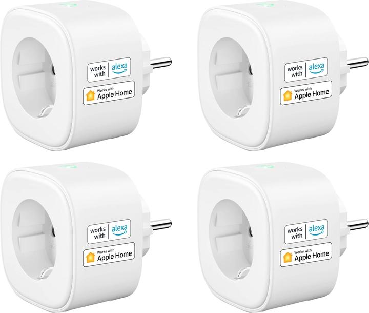 Actual product image Meross WLAN socket outlet MSS210KG-EU, 4 pieces