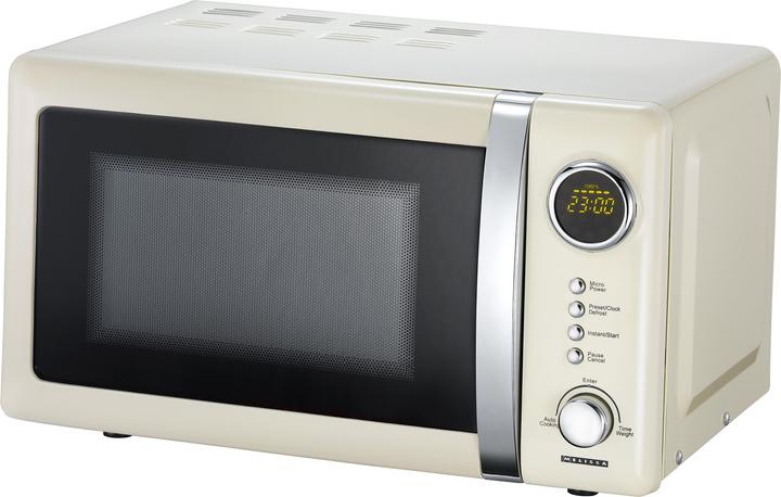 Actual product image Melissa Retro Microwave in Cream with 5 Programs & Turntable - 700Watt 20 Litre Me... (20 l)