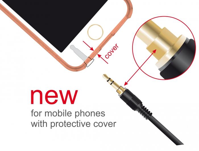 Actual product image Delock Jack cable 3 pin male > male (1 m, 3.5mm jack (AUX))