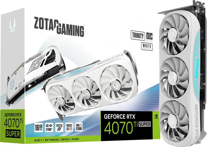 Image du produit Zotac GeForce RTx4070Ti SUPR TrntyWhte (16 Go)