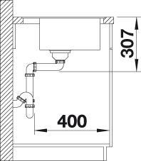 Actual product image Blanco Zenar 45 S-F (49.80 cm, 84.75 cm)