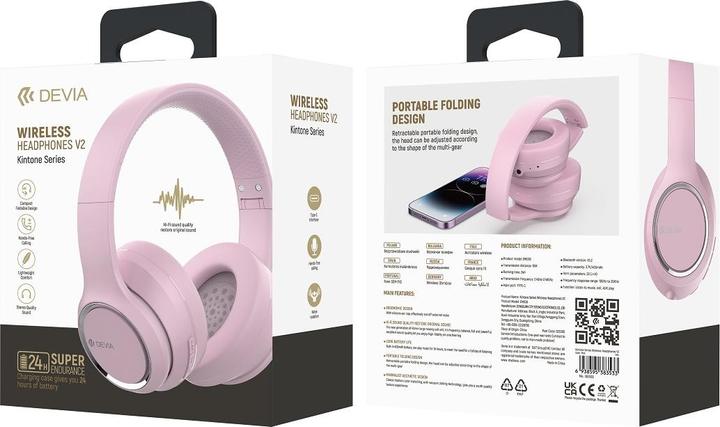 Produktbild Devia Bluetooth Kopfhörer Kintone rosa (Kabellos)