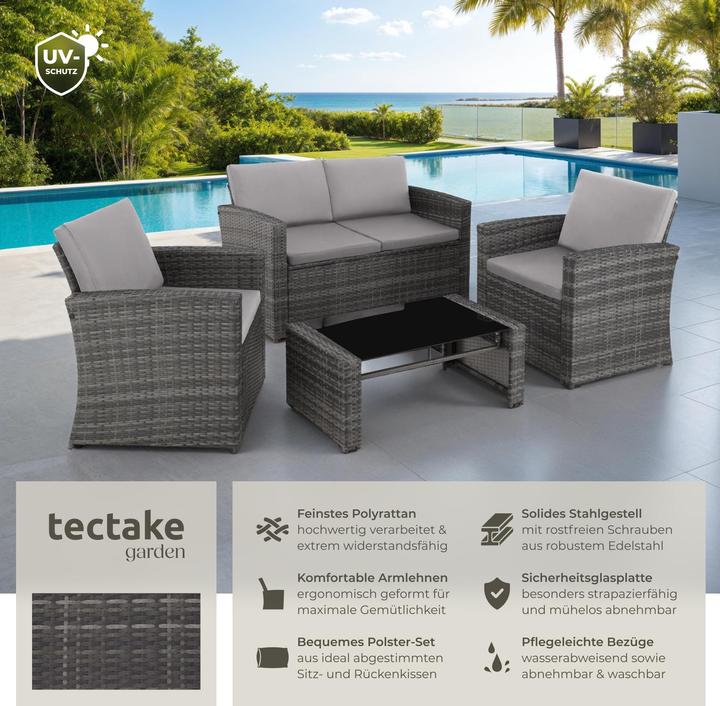 Produktbild tectake Rattan Lounge Jesolo (89 cm)