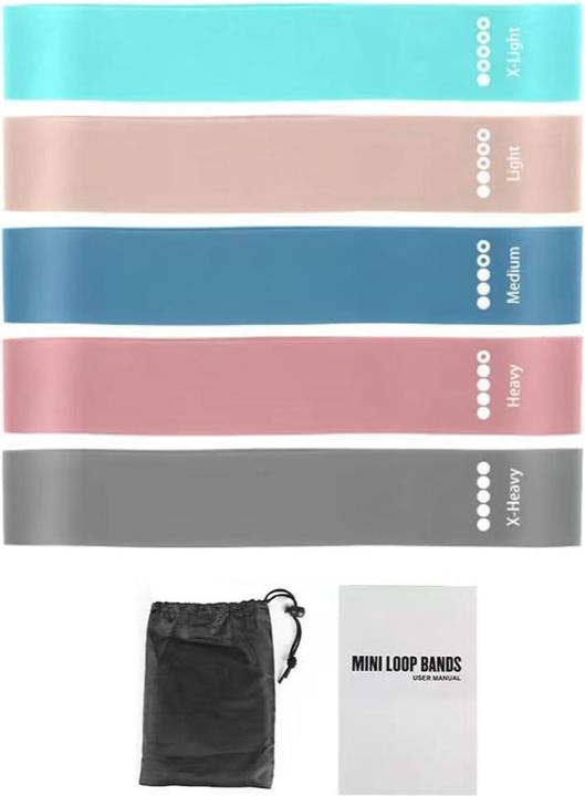 Stride 5er Set Fitnessbänder Widerstandsbänder Yoga Pilates (0.15 m)