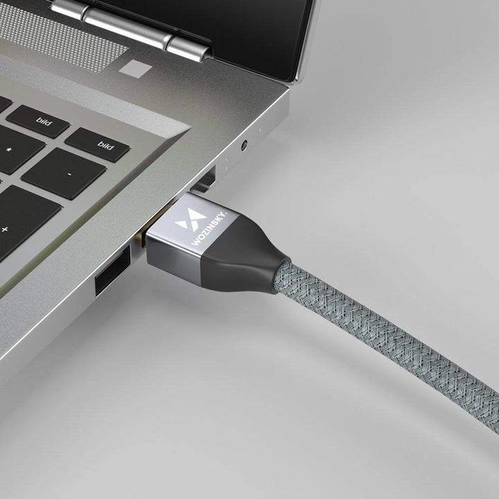 Actual product image Wozinsky cable HDMI 2.1 8K 60 Hz 48 Gbps / 4K 120 Hz / 2K 144 Hz 1 m Silver (WHDMI-10) (1 m, HDMI)