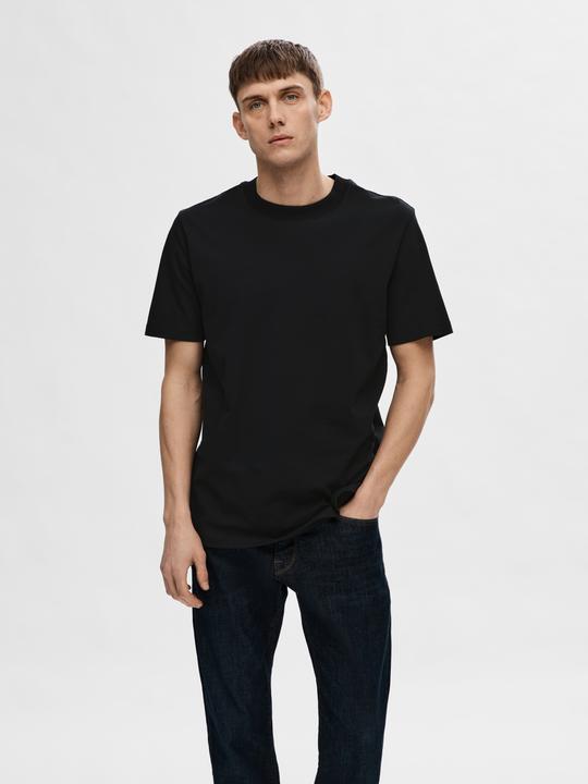 Image du produit Selected Homme T-shirt à col montant en coton bio (XL)