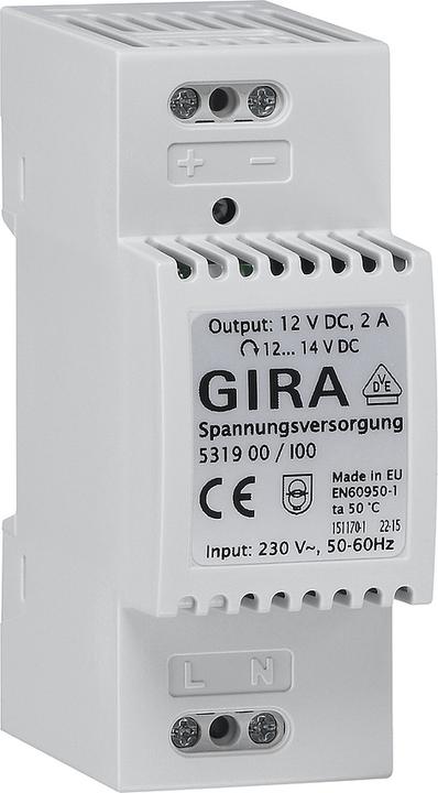 Produktbild Gira Spannungsversorgung 12VDC 2A 531900 Elektronik