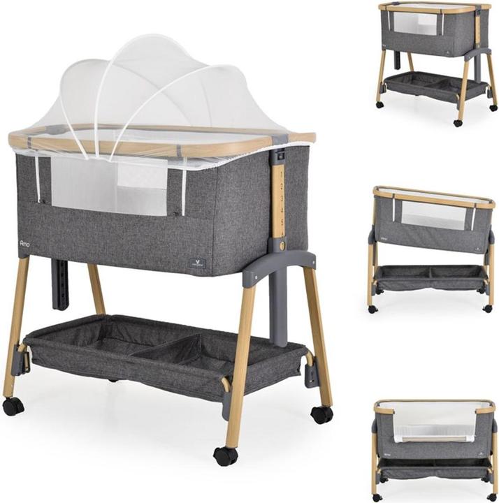 Actual product image Cangaroo Baby Crib Amo Dark Grey 111362