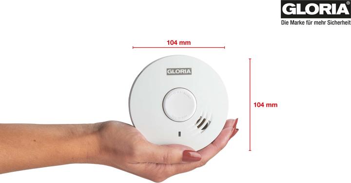 Actual product image Gloria Haus und Garten R-10 002518.0015 Smoke alarm device incl. 10-year battery battery-operated